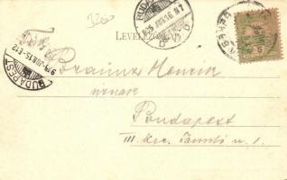 1905 Munkács, Mukacheve, Mukacevo; látkép, templom. Kiadja Bertsik Emil / general view, church (EK)