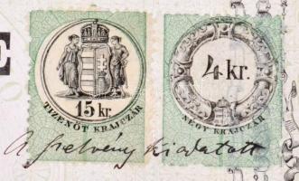 Révfülöp 1872. "Zala-Somogyi Balaton Gőzhajózási Társaság" névre szóló részvénye 50Ft-ról ...