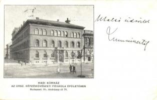 1916 Budapest VI. Andrássy út 71. Hadi kórház az Országos Képzőművészeti Főiskola épületében (EK)