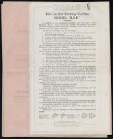 1936 Leicester, Wildt&Co. angol kötőgép gyártó cég számlái és levelezése, dombornyomott fejléces...