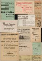 cca 1920-1940 Vegyes nyomtatvány tétel, 23 db, közte reklám nyomtatványok, prospketusok