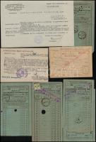 1930-1952 Balatonnal kapcsolatos tétel, 6 db MÁV menetjegy, 2 db balatonfüredi adóhivatali végzés és...