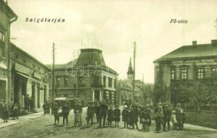 1923 Salgótarján, Fő utca, cukrászda, üzletek. Friedler Samu kiadása