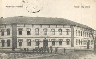 1915 Kiskundorozsma, Állami népiskola. Váradi Márton kiadása