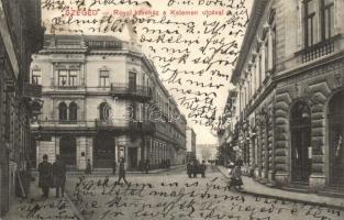 1912 Szeged, Kelemen utca, Royal kávéház, sörcsarnok, Klein István, Kertész Gyula és Roszner Sándor üzlete (EK)