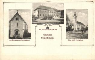 1913 Bóly, Németbóly; Herceg Montenuova mauzóleuma és kastélya, római katolikus templom. Art Nouveau, Makart fényképész felvételei