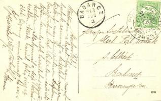 1913 Erzsébet, Püspökszenterzsébet (Pécsvárad); Római katolikus templom és iskola, utca, üzlet. Sche...