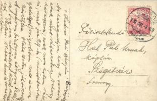 1918 Amras-Innsburck (Tirol), Tummelplatz, Kapelle / chapel with the painting of Toni Kirchmeyr, her...