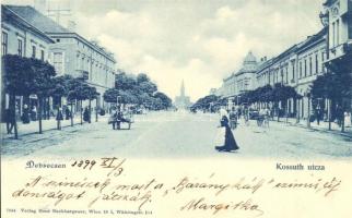 1899 Debrecen, Kossuth utca, üzlet. Kiadja Hans Nachbargauer