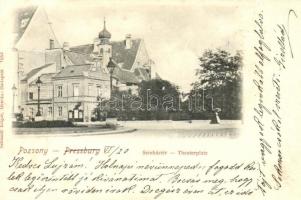 1900 Pozsony, Pressburg, Bratislava; Színház tér. Kiadja Schmidt Edgar / theater