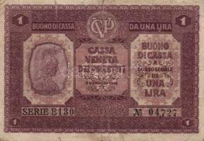 Olaszország/Velence/osztrák megszállás 1918. 1L (3x) T:II