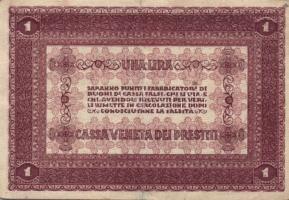 Olaszország/Velence/osztrák megszállás 1918. 1L (3x) T:II