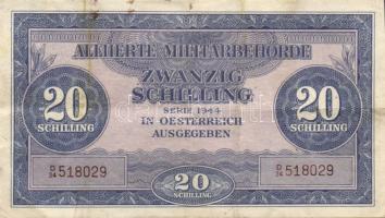 Ausztria/nemzetközi megszállás 1944. 20Sch T:II/III+