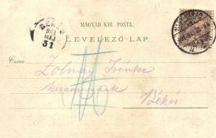 1901 Nagyvárad, Oradea; Városi színház, múzeum, kereskedelmi csarnok, püspöki palota és székesegyház...