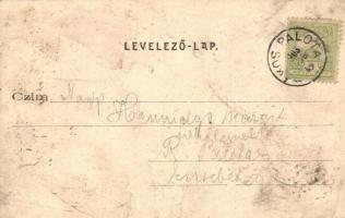 1903 Budapest XV. Rákospalota, Fő út villamossal. Schön Bernát kiadása (fa)