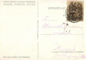 1938 Budapest Nemzetközi Vásár. Kistext reklámlapja. Fotó Pécsi / Hungarian textile factory advertis...