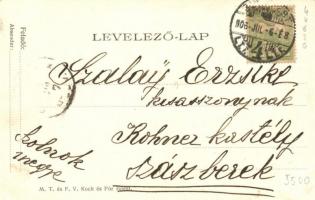 1906 Jewish men on the beach. Judaica humour. M.T. és F.V. Koch és Pór s: Kiss (EK)