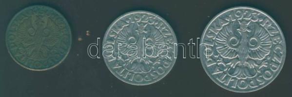 Lengyelország 1923-36. 2Gr, 20Gr, 50Fr T:2/3,3