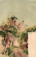 Esztergom, Gran; Bazilika a Szent Tamás hegyről. H. Koch Wien I. No. 18. litho s: Oppenheimer (EK)