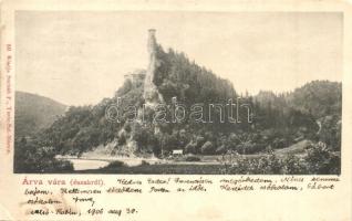 1906 Árvaváralja, Oravsky Zámok (od Juhovychodu); a vár északról. Kiadja Sochán P. 59. / Schloss / Zámek / castle (EK)