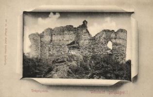 Ipolyság, Sahy; Drégely vára. Kanyó Antal kiadása / castle. Art Nouveau
