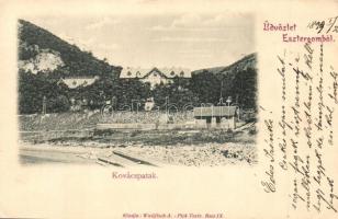 1899 Kovácspatak, Kovacov (Esztergom); Dunaparti nyaralók / Danube riverside villas (EM)