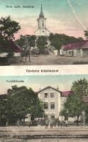 1918 Köbölkút, Gbelce; Római katolikus templom, vasútállomás / Roman Catholic church, railway station (EB)