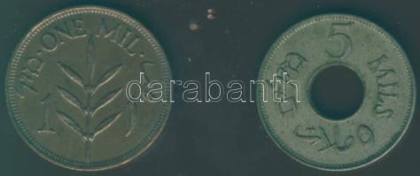 Palesztína/Brit admin. 1M, 5M T:2/3,3
