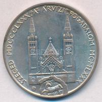 1980. "Szent Gellért / Szeged MDCCCLXXX - Árvízi fogadalom MCMLXXX"  Ag emlékérem (28,80g/...