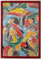 Cs. Németh Miklós (1934-2012): Cím nélkül, pasztell, vászon, jelzett, 41×27 cm