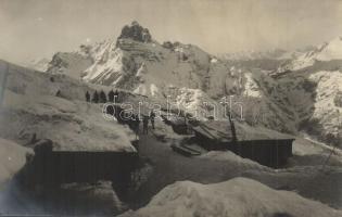 Első világháborús osztrák-magyar katonák az olasz front hegyi állásában / Hohhe Gaisel / WWI Austro-Hungarian K.u.K. soldiers, trenches at the Italian front, in the mountains, photo