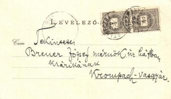 1899 Selmecbánya, Schemnitz, Banska Stiavnica; Háromság tér, Erdészeti akadémia, Kálvária-hegy, Fort...