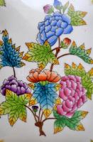 Herendi Viktória mintás porcelán dobozka, kézzel festett, jelzett, kopott, 12,5x8,5x 4,5 cm