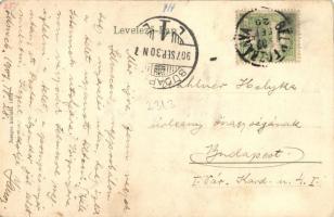 1907 Selmecbánya, Schemnitz, Banska Stiavnica; Deák Ferenc utca, Hungária szálloda. Joerges / street...