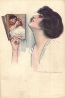 Italian art postcard, lady. Anna & Gasparini 372-4. s: Nanni (EK)