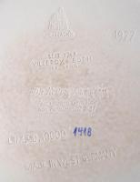 1977 Villeroy & Boch karácsonyi dísztál, biszkvit, jelzett, hibátlan, saját dobozában, d: 29 cm
