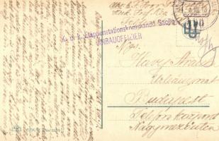 Folklore lady art postcard. ERKAL No. 332/5. s: Usabal + K.u.K. Etappenstationskommando Sacile Anbau...