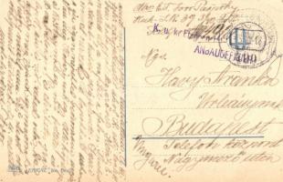 Tennis player lady, sport; art postcard. ERKAL No. 336/3. s: Usabal + K.u.K. Etappenstationskommando...