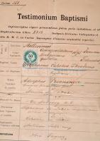 cca 1850-1940 Vegyes okmány és nyomtatvány tétel. Bizonyítványok, okmánybélyeges iratok, levelek