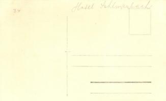 Schluderbach, Carbonin (Südtirol); Dél-Tirol, a háborúban megsérült Hotel Schluderbach / damaged bui...