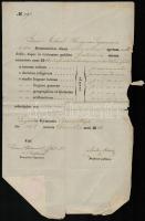 1846-47 Zenggi gimnázium bizonyítványai magyar személy részére 4 db / School certificates for the Gy...