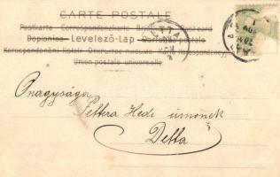 1902 Hungarian Art Nouveau litho postcard. J.P.W. Serie 541. No. 55. (?) s: Basch Árpád (Rb)