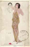 Sloth / Gently erotic Art Nouveau postcard. Reinthal & Newman No. 994. s: Raphael Kirchner (fl)