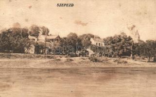 Balatonszepezd, Szepezd; Balaton parti villák, templom. Kiadja Löwy B. + 144. sz. Kossuth cserkészcsapat Cegléd 1921 (fl)