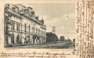 1904 Szarvas, Árpád szálloda, üzlet, templom. Kiadja Sámuel Adolf (EK)