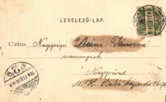 1904 Szarvas, Árpád szálloda, üzlet, templom. Kiadja Sámuel Adolf (EK)