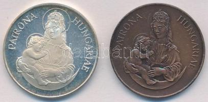 Fritz Mihály (1947-) DN "II. János Pál pápa / Patrona Hungariae" Ag és Br MÉE emlékérem pá...