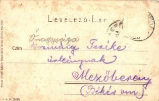 1911 Csanádapáca, Római katolikus iskola és templom. Kiadja Helyfi László, Kutni Gyula felvétele (fl...