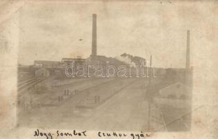 1913 Nagyszombat, Tyrnau, Trnava; Cukorgyár, iparvasút sínek / sugar factory, industrial railway. photo (EB)