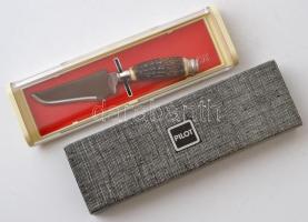 Mini agancs nyelű dísztőr, műanyag tokban, h: 12,5 cm